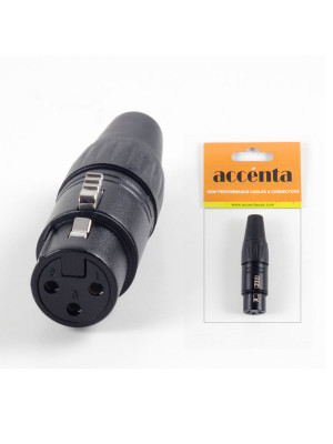ACC454   CONECTOR XLR-F  METALICO NEGRO   ACCENT