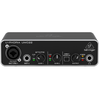 UMC22   U-PHORIA   AUDIOPHILE 2x2, USB INTERFAZ DE AUDIO CON PREAMPS MIDAS   BEHRINGER