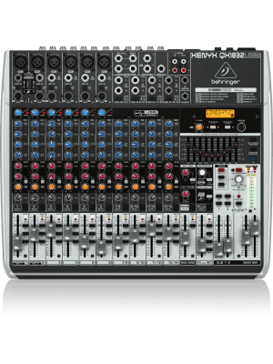 QX1832USB   XENYX CONSOLA DE 18-ENTRADAS (6-XLR)  3/2-BUSES, EFECTOS KLARK TEKNIK  BEHRINGER