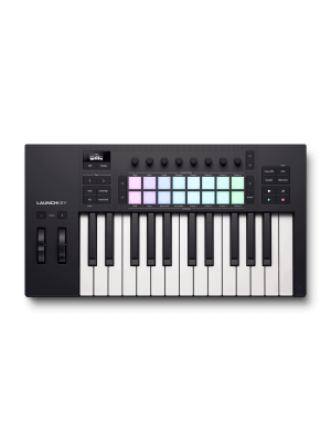 Launchkey 25 [Mk4]  CONTROLADOR MIDI UNIVERSAL , TECLAS SYNTH-ACTION, 16-FSR Drum Pads, DISPLAY OLED   NOVATION