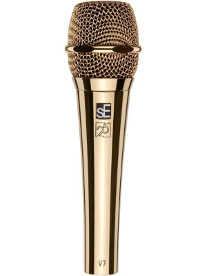 V7 Gold STUDIO-GRADE MICRÓFONO SUPERCARDIOIDE DE MANO [DORADO] sE ELECTRONICS